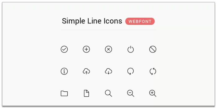 Font Simple Line Icons
